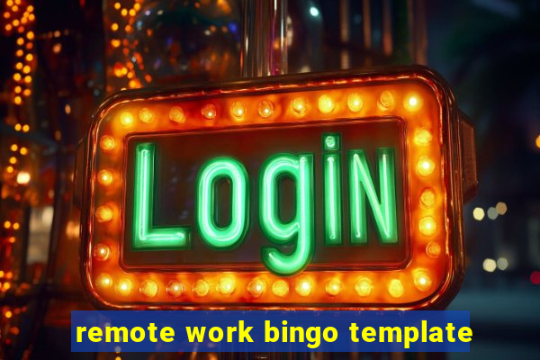 remote work bingo template