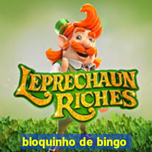 bloquinho de bingo