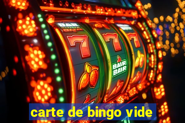 carte de bingo vide