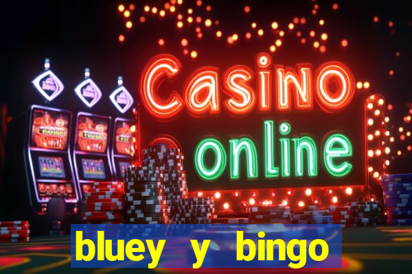 bluey y bingo bailando png