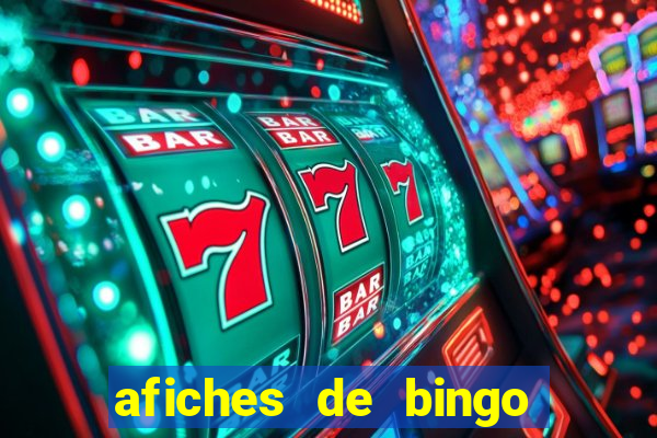 afiches de bingo para editar