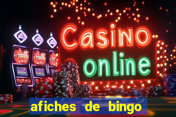 afiches de bingo para editar