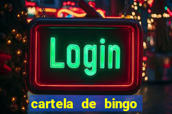 cartela de bingo pra imprimir