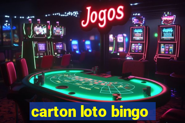 carton loto bingo