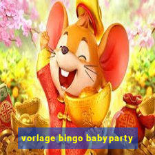 vorlage bingo babyparty