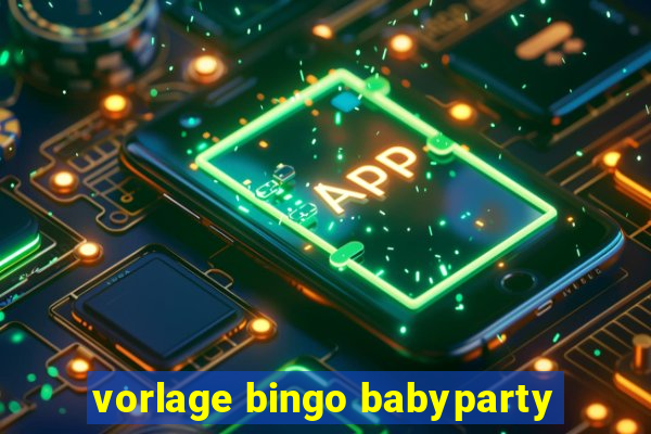 vorlage bingo babyparty