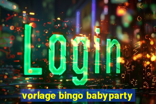 vorlage bingo babyparty