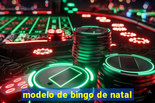 modelo de bingo de natal