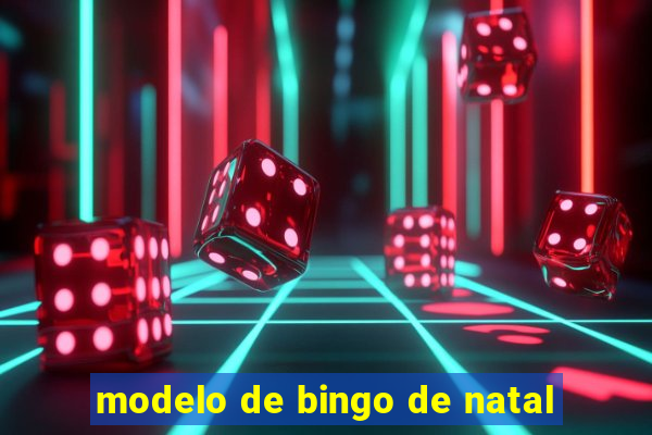 modelo de bingo de natal