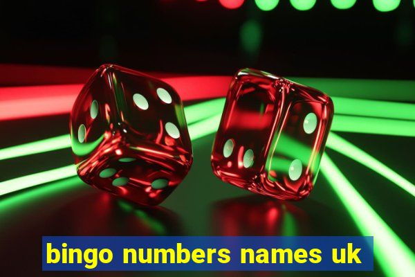 bingo numbers names uk