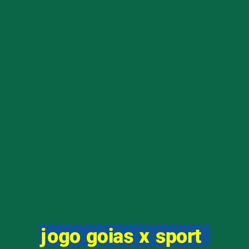 jogo goias x sport