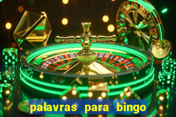 palavras para bingo cha de bebe