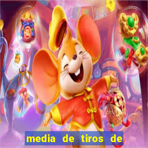 media de tiros de meta por jogo