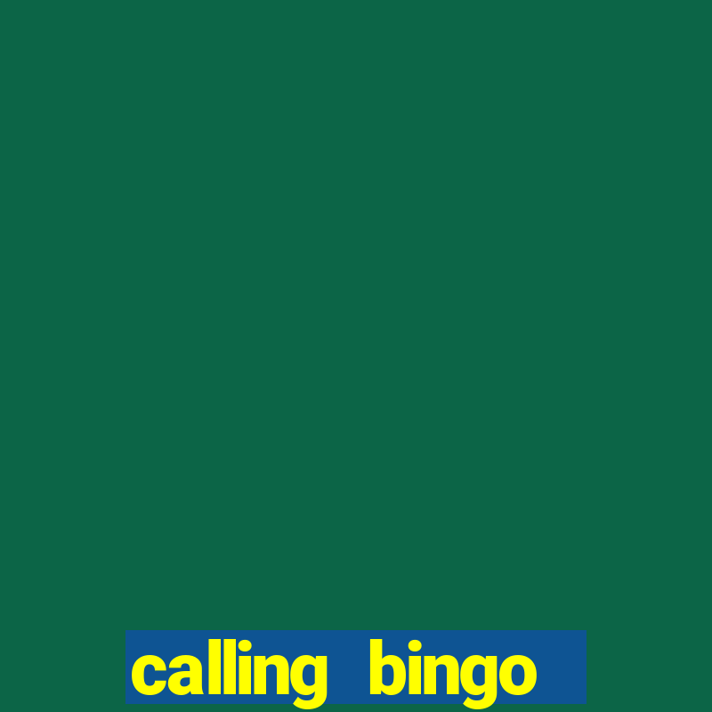 calling bingo numbers out