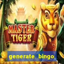 generate bingo cards with pictures