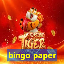 bingo paper