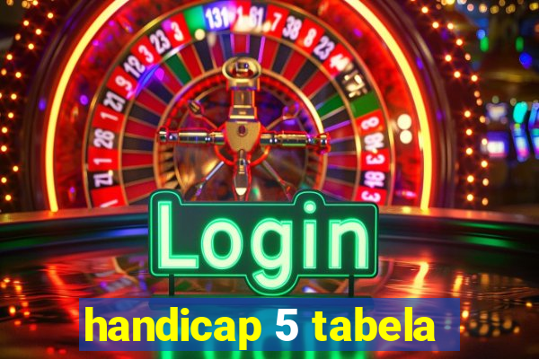 handicap 5 tabela