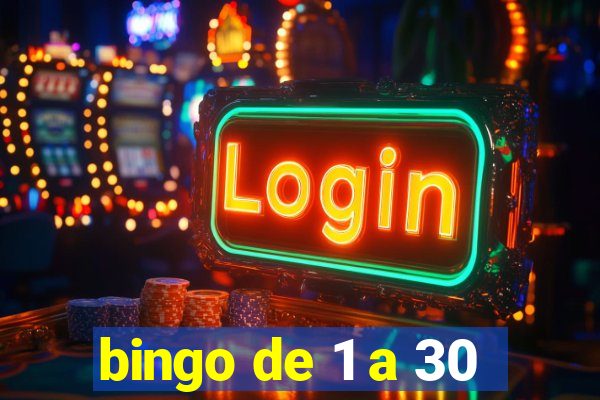 bingo de 1 a 30