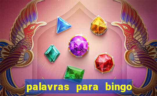 palavras para bingo de cha de lingerie