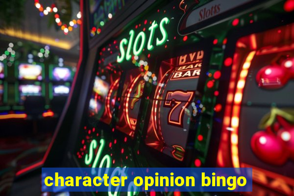 character opinion bingo