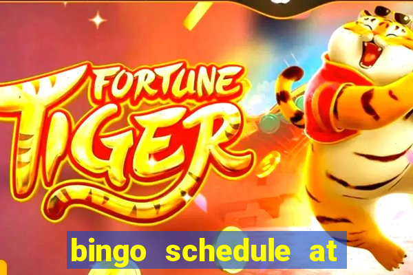 bingo schedule at mohegan sun