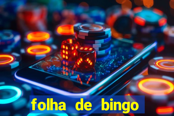 folha de bingo para imprimir