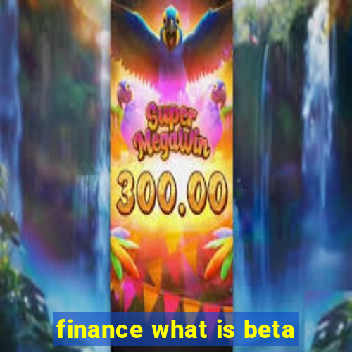 finance what is beta