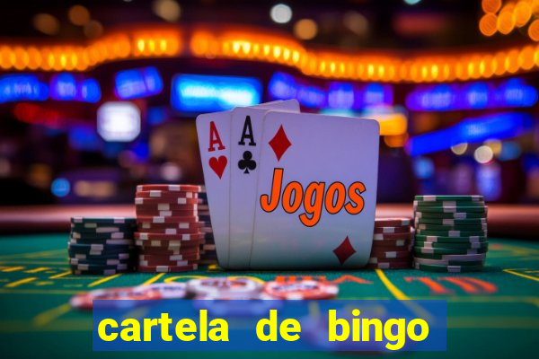 cartela de bingo vazia para imprimir