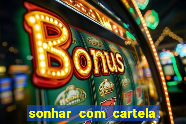 sonhar com cartela de bingo