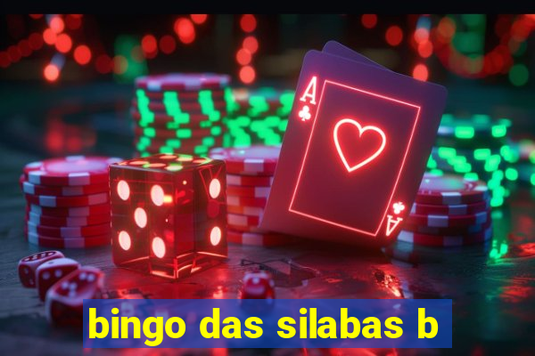 bingo das silabas b